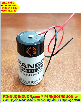 Fanso ER34615H; Pin nuôi nguồn Fanso ER34615H lithium 3.6v 19000mAh (đã bấm dây đỏ đen) chính hãng
